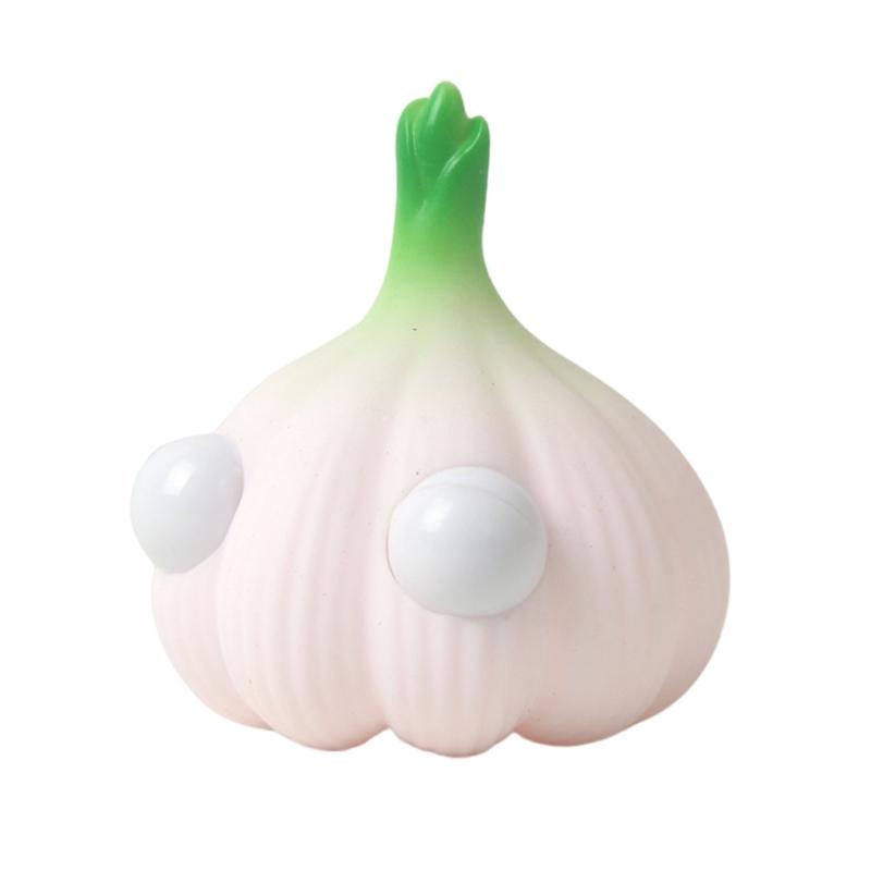 AntiStress Squeeze Toy with Eye Popping Design Sensory Squeezable Vegetable Toy for Child and Adult Tension Eliminating