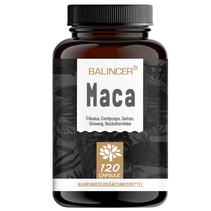 Maca Capsules | 120 Capsules | Cordyceps | Ginseng | Boosts Energy & Muscle Mass