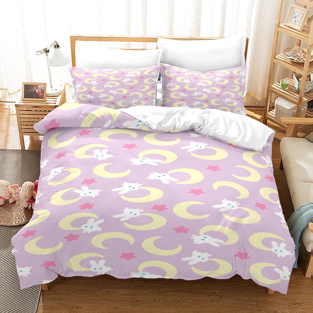 Cartoon Rabbit Duvet Cover Set Wild Animals Theme 3D Print Bedding Set For Kids Boy Girl Bedroom Decor Polyester Comforter Cover