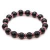 [Ishiki] Natürlicher Stein Amulett Paar Armband - Roter Tigerauge & Rosa Tigerauge - Set von 2 - Glück, Berufserfolg, Kraftstein [b178]