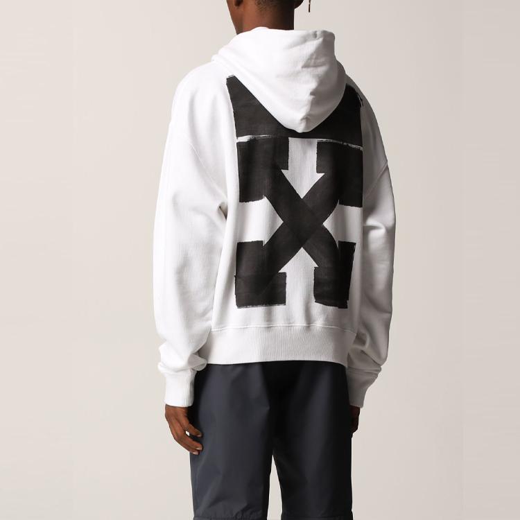Off-White Jumbo Marker Hoodie White Men Tops OMBB037F21FLE0160110