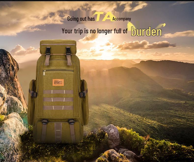 Camouflage Tactical Mountaineering & Camping Backpack - Double Shoulder, Large Capacity, Travel Luggage Storage Bag.