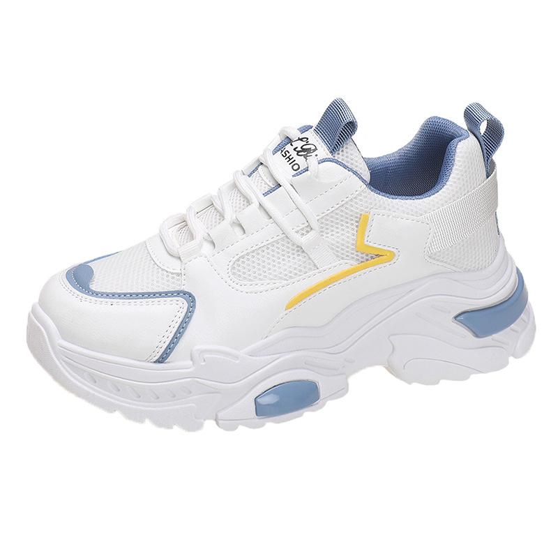 

Женские кроссовки на толстой подошве, новые, сетчатые, дышащие, освежающие, модные, осенние, для путешествий, для хайкинга, для бега, повседневные, спортивные, размеры 36-41 41 синий