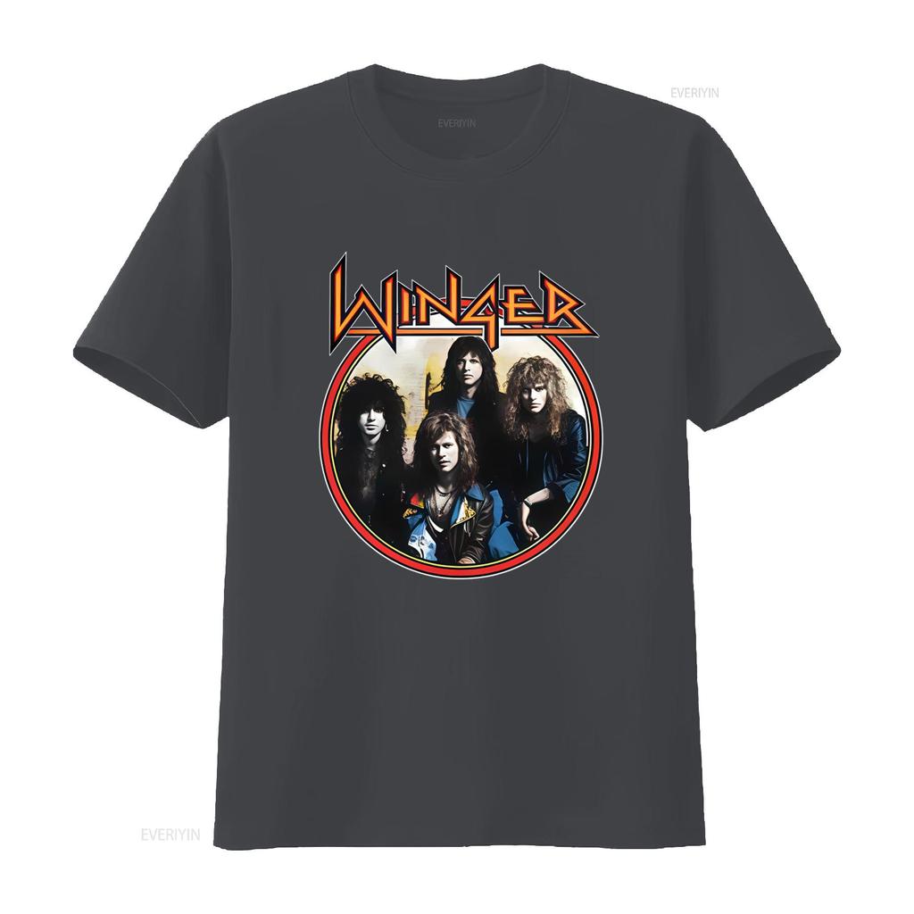 Winger Band Konzert Rock Musik Druck T-Shirt Baumwolle Alle Größen vintage Gewaschen Herren Grafik Atmungsaktiv Oberteil Für Den Alltag