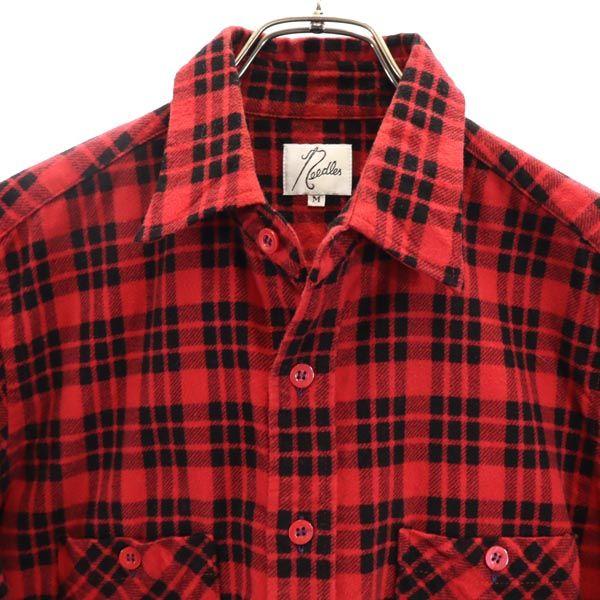 Needles made in Japan Check Pattern Long sleeve Flannel shirt M Men's Used