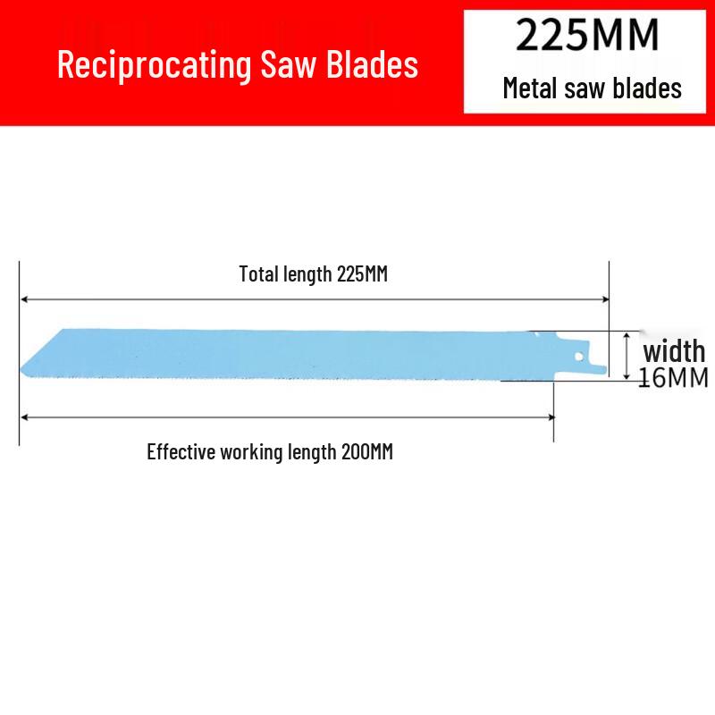 

WEDO S1122EF Metal Cutting Reciprocating Saw Blades, 22cm (2-Pack) CN plug (adapter included)