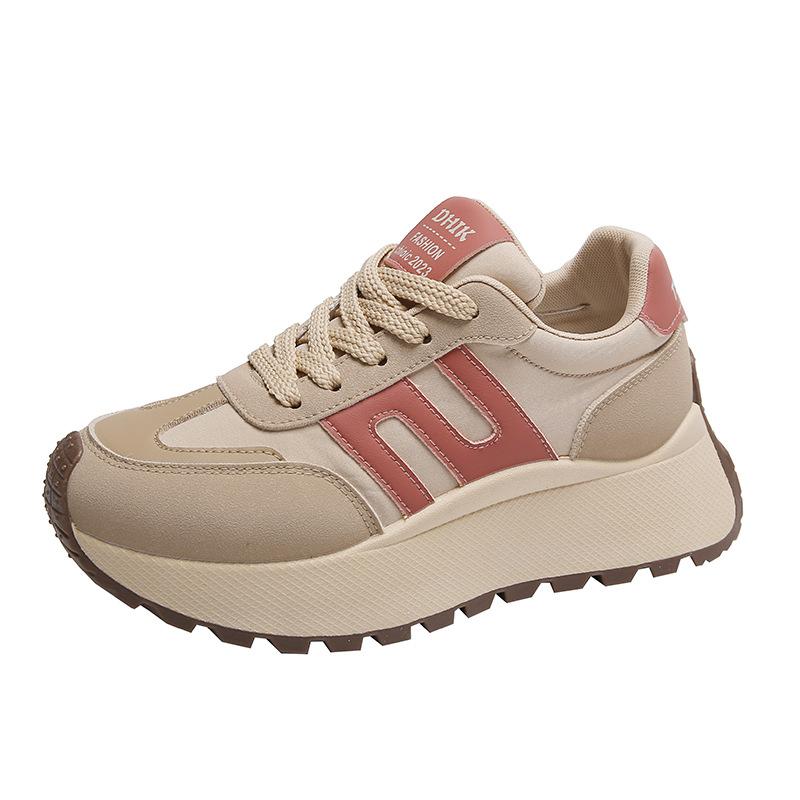 

New 2025 summer platform white shoes student sports versatile casual running shoes women s shoes single shoes Korean version ins 35