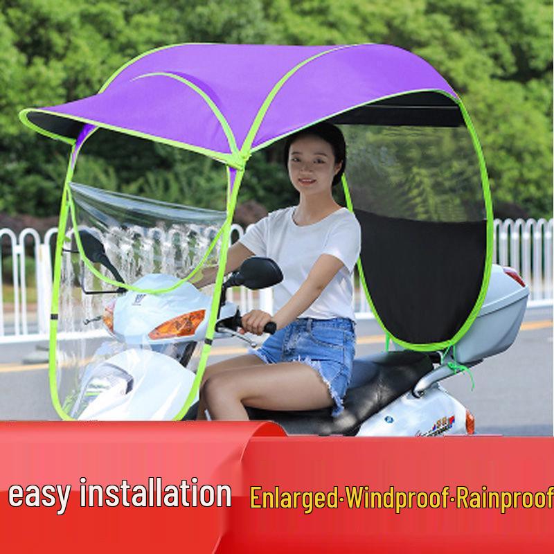 Collapsible Windproof Sunshade for Electric Cars & Motorcycles