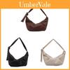 Korean Style Soft Leather Crossbody Bag With Folded Texture For Daily Use