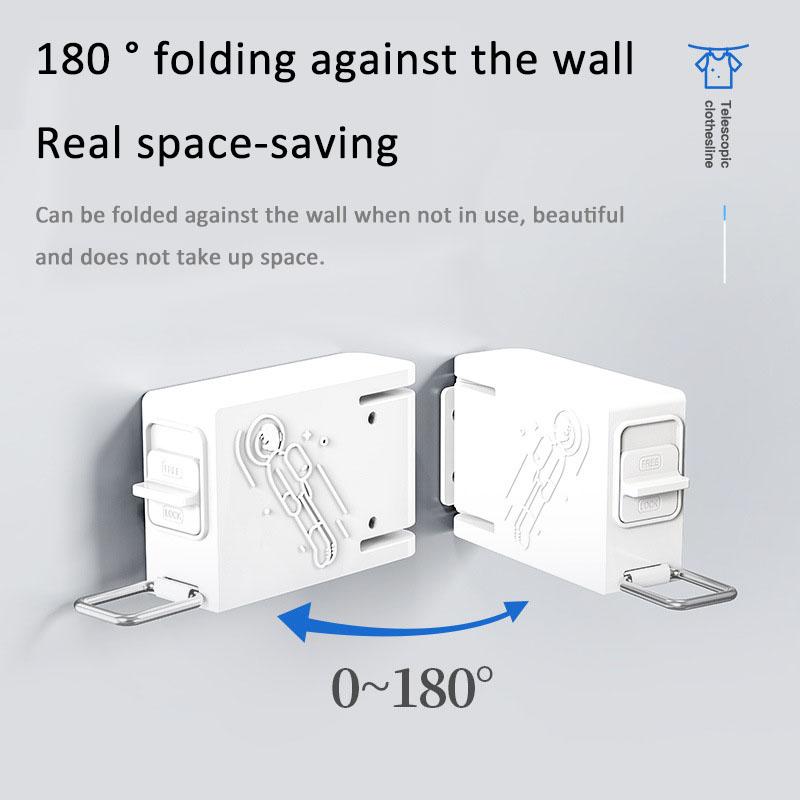 Retractable Clothesline, Wall Mounted Drying Rack Clothing Line, Indoor Outdoorclothes Dryer for Balcony, Bathroom of Small Flat