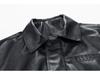 Men's Trendy Streetwear Casual Plus Size Leather Jacket with Lapel for Spring and Autumn