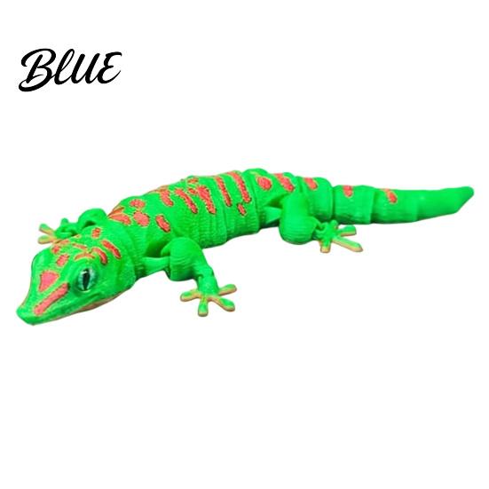 Flexible Lizard Model 3D Printed Leopard Gecko Figurine, Realistic Articulated Chameleon Fidget Toy, Animal Decor Jointed Model, Shape Desk Decoration