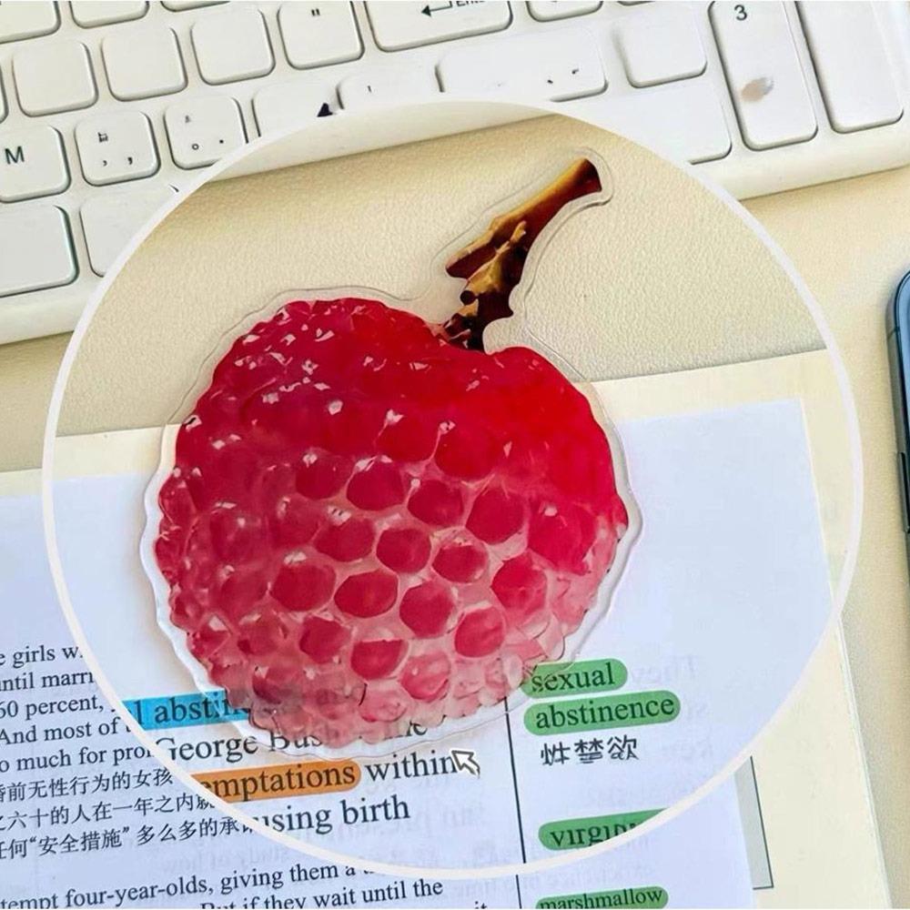 Multicolor Fruit Slice Bookmark Acrylic Funny Design Bookmark Reading Book Page Holder  Gift