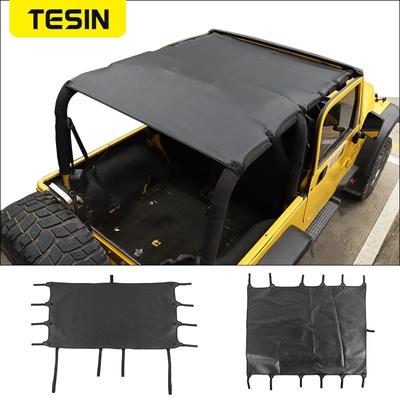 TESIN Kožená Měkká Střešní Krytina pro Jeep Wrangler TJ 1997-2006 Kryt Proti UV Záření Sluneční Clona Příslušenství Exteriér