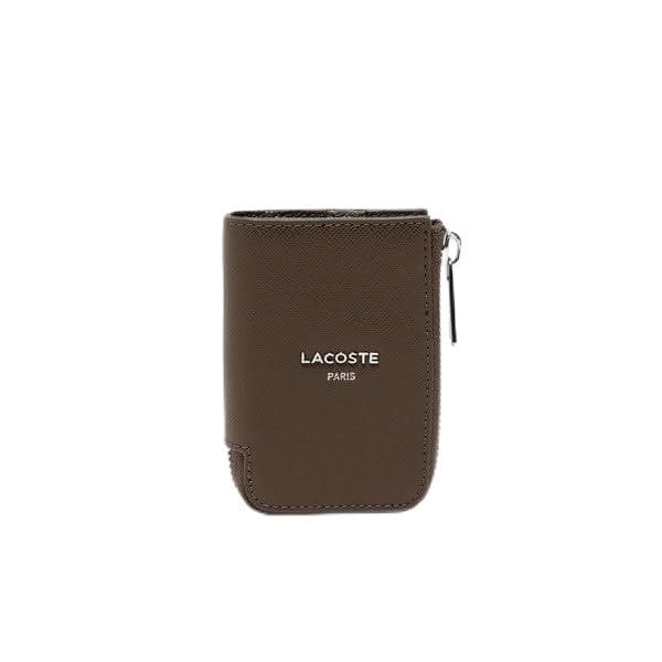 Embossed Leather Round Zip Multi Key Case NH1691KP Gray [Lacoste] [Lacoste] [Official] Men s