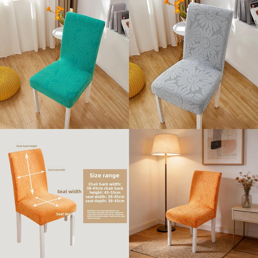 Sunflower Chair Cover With Elastic Fit For Home Dining And Allseason Protection