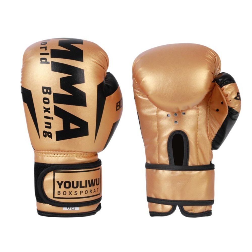 PU Leather Boxing Gloves Breathable Punching Training Gloves Protection Kickboxing Gloves  Sparring