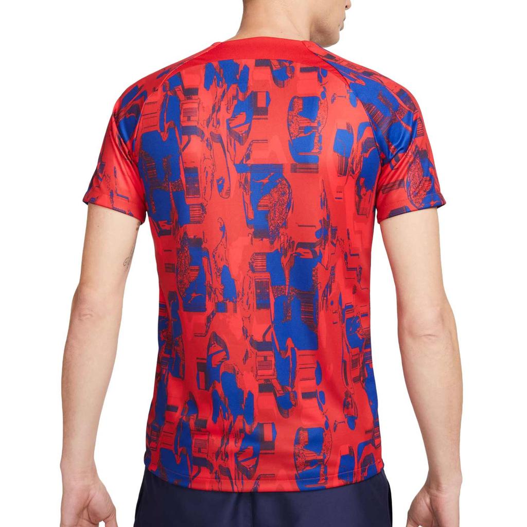 Men's Nike T Shirts Men's Red Crew Neck Moderate Straight Fit