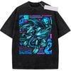 Japan Anime Yu Gi Oh BlueEyes White Dragon Cool Print Tshirt Unisex Unisexga Cotton Tshirts Vintage Washed Tee Harajuku Unisex T Shirt