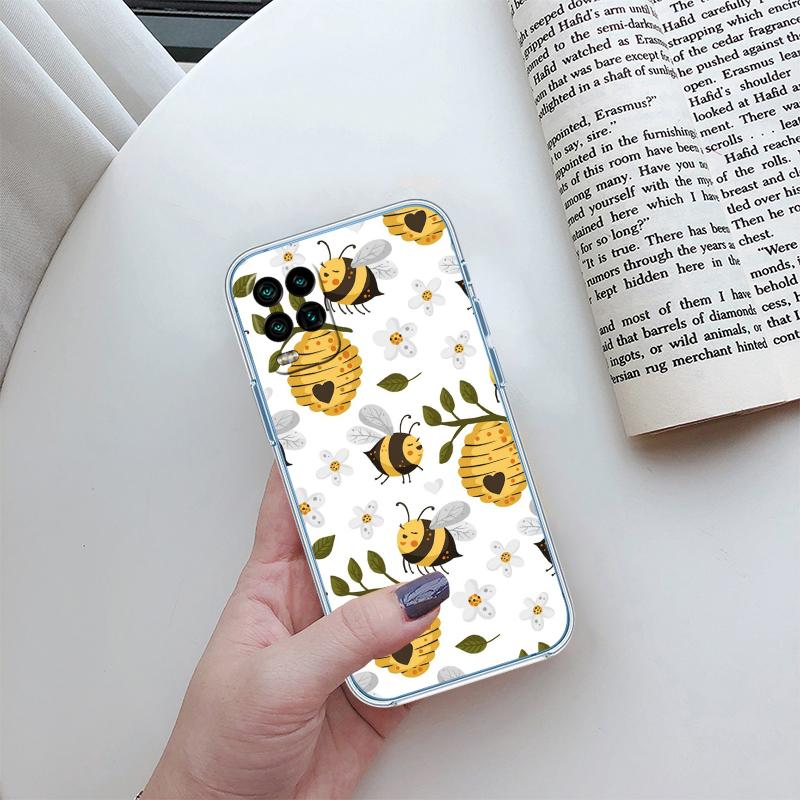 RA3 Art Bees Cartoon Phone Case for Motorola Moto G10 G20 G30 G31 G32 G34 G35 G41 G42 G50 G51 G52 G55 G60 G60S G62 G71 G72 G75