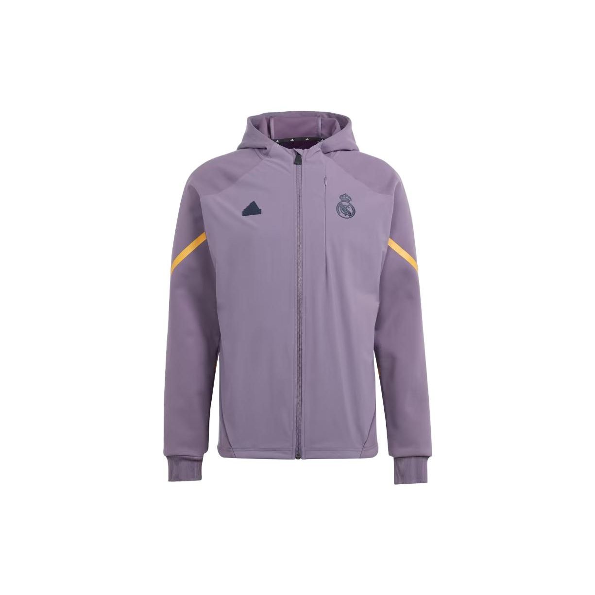 

Adidas Real Madrid Designed For Gameday Толстовка с капюшоном на молнии Shadow Violet для мужчин в уличном стиле HY0635 M