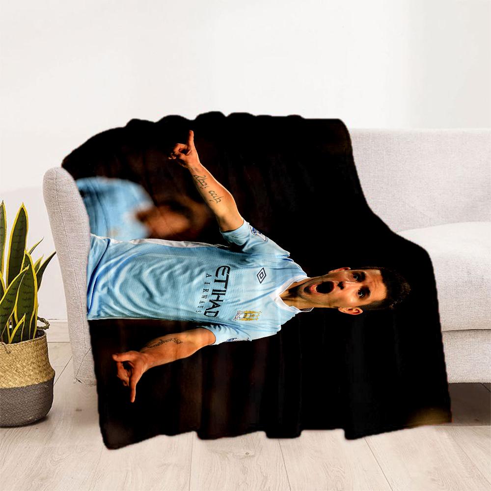Dynamic Soccer Player Artwork Blanket Durable Comfort Perfect for Bedding Office Chair Livingroom for All Seasons Digital Print