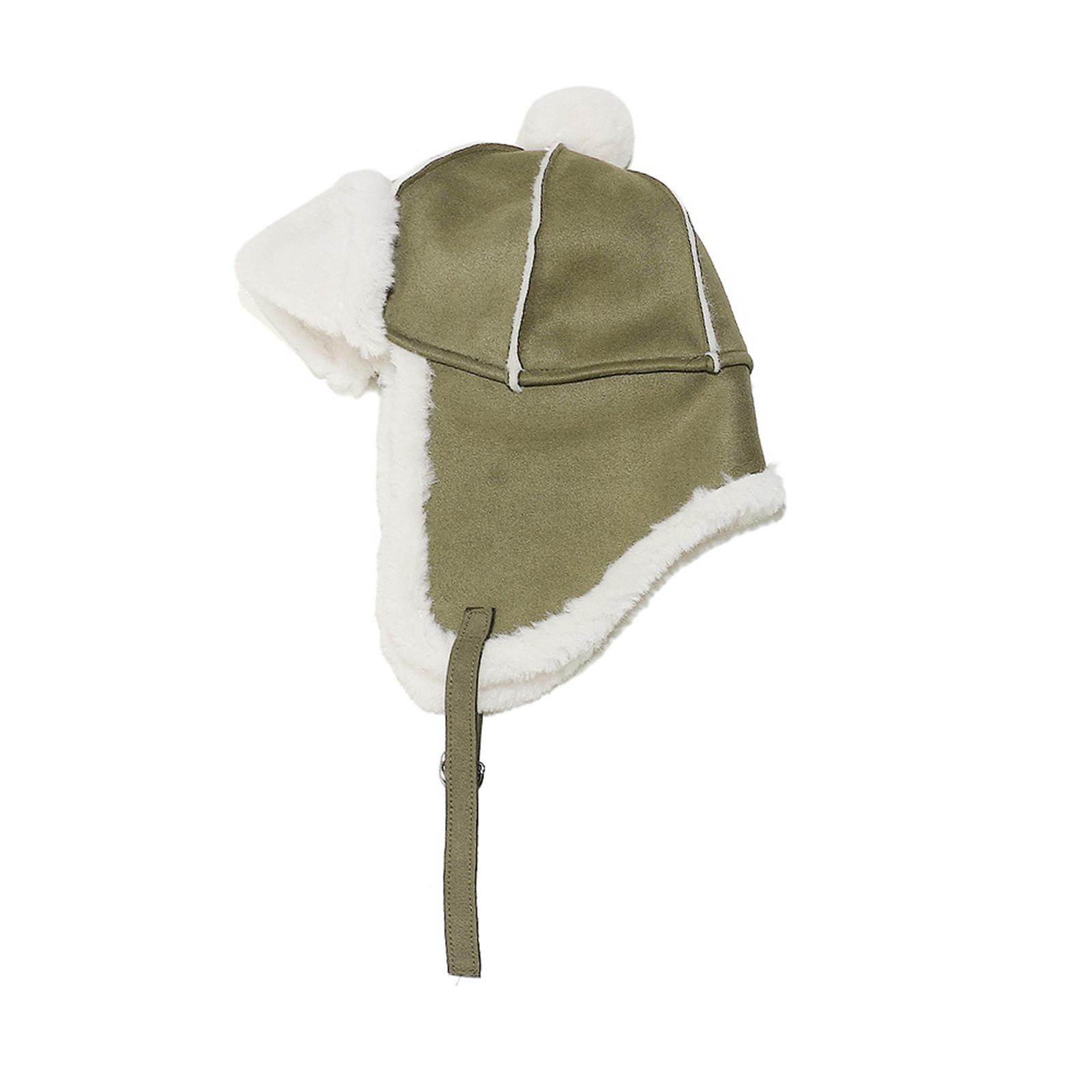 

Мужские и женские замшевые плюшевые толстые теплые лыжные шапки One Size зелёный