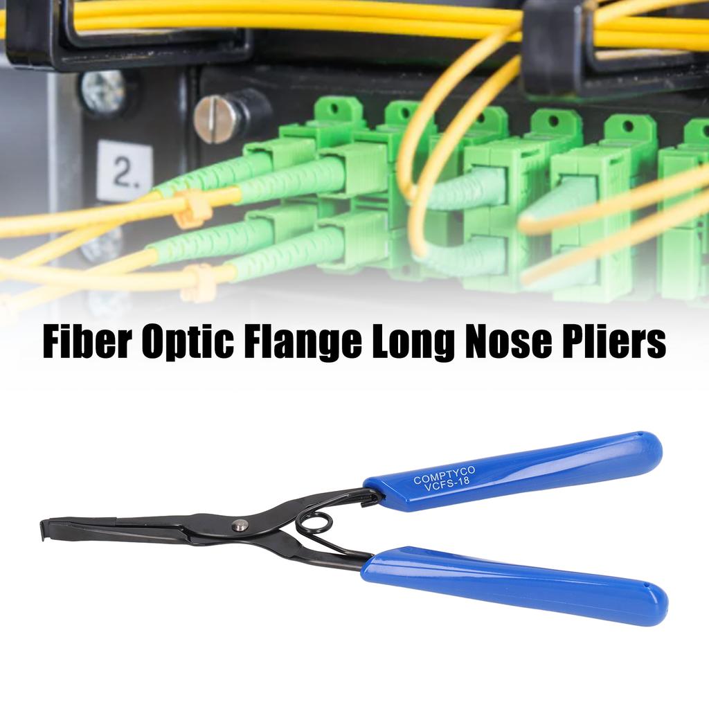 Optical Fiber Flange Long Nose Pliers, Fiber Connector Inserting Extracting Tool with Non-Slip Handle