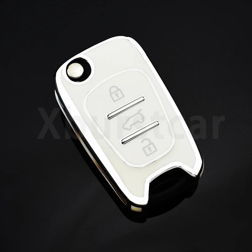 For Hyundai I20 I30 Ix20 Ix35 Elantra Accent Soft Tpu Car Flip Key Case Cover Car Key Protection Shell Auto Interior Accessories