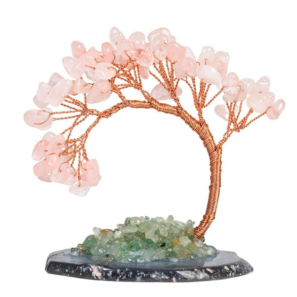 Natural Natural Crystal Tree Handicrafts Crystal Wishing Tree Ornaments Mini Tree Model  Office