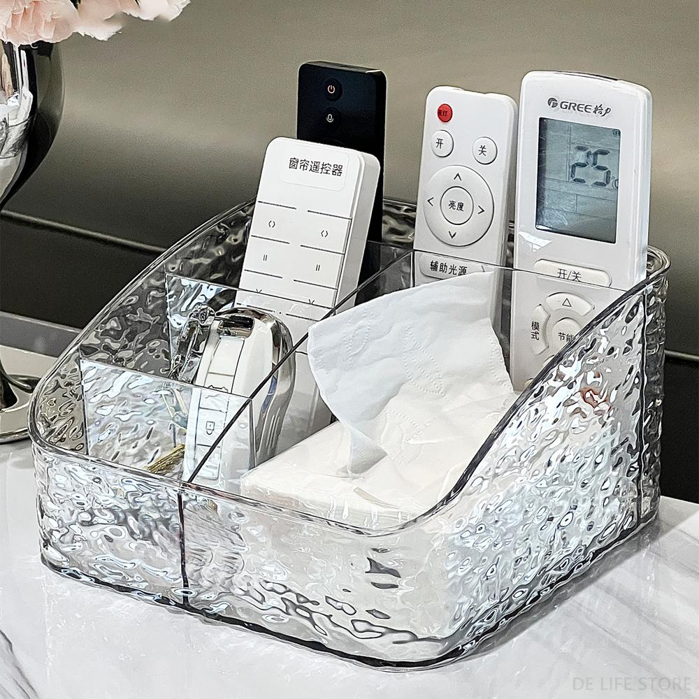Remote Control Organizer Transparent Acrylic Storage Box TV Remote Control Holder  Table Organizer Boxes For Living Room Bedroom