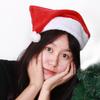Adult Plush Santa Hat Christmas Costume Headwear Soft Flannel Xmas Cap Holiday Party Cosplay Accessory Warm Santa Hat Gift Decor