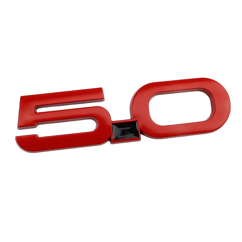 VVBK3 Car 3D Metal 5.0 Logo Decals Sticker For Ford Mustang GT GT50 2021 2020 2019 2018 Rear Trunk Body Badge Emblem Styling Stickers
