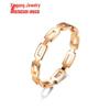 Stainless Steel Cutout Women's European & American Non-Fading Luxury Couple Matching Ring Band