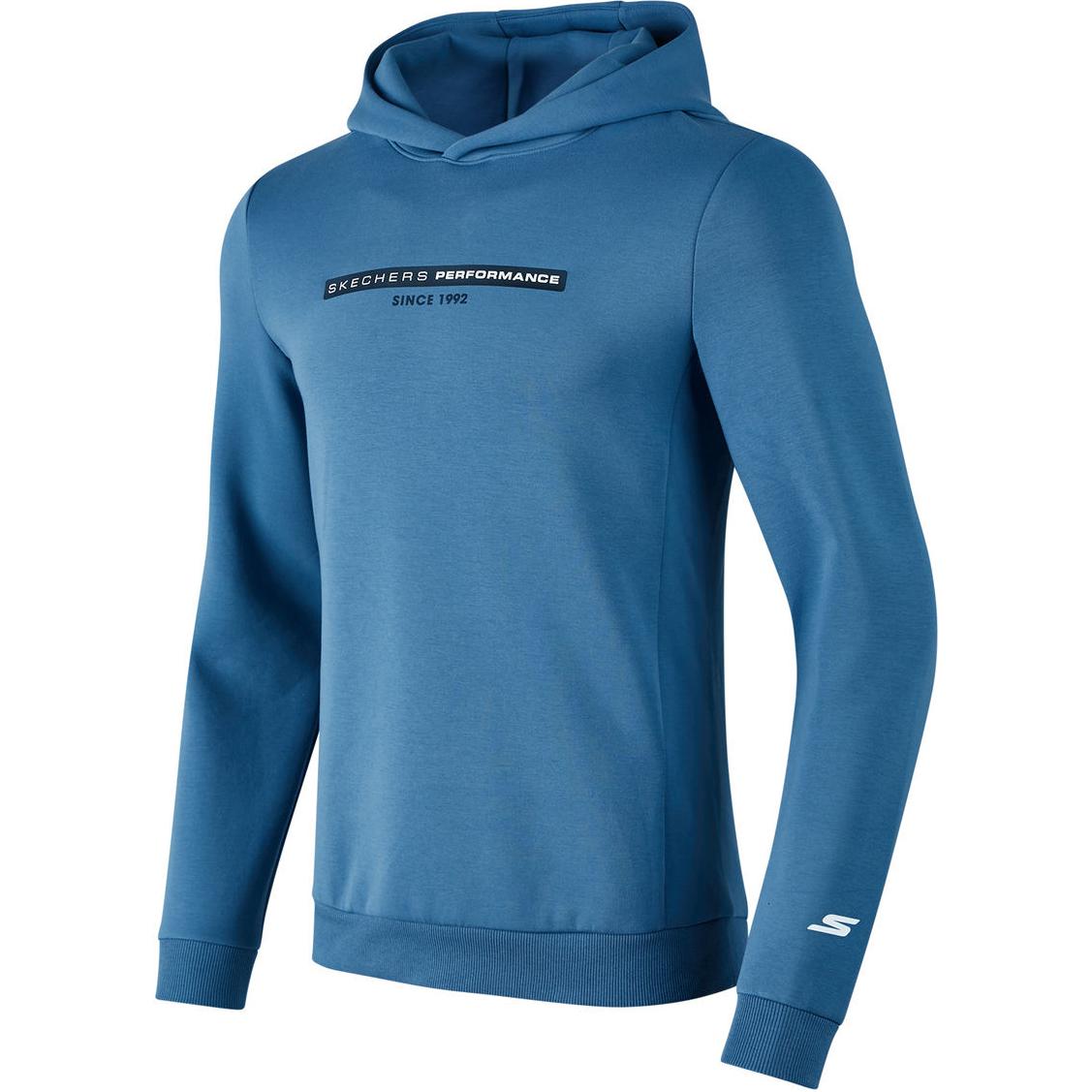 Skechers Comfortable Hooded Long Sleeve Sweatshirt Men tops Copenhagen-Blue P423M136-0378 L