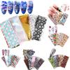 50 pezzi di adesivi per unghie effetto visivo lucido decorativo 6 stili fantastici carte per nail art a tema natalizio decalcomanie di trasferimento per salone