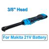 220N.m Cordless Extended 6-inch Ratchet Wrench 1/2in 3/8in Electric Ratchet Wrench Removal Screw Nut Tool for Makita 21V Battery