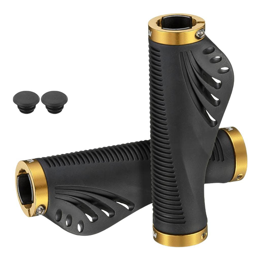 1pair Mountain Bike Handlebar Grips Double Locks on Bicycles Handlebar Grip Nonslip Bilateral Locks Cycling Handle Grips
