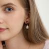 Light Luxury Niche High-end Retro Bead Earrings Mangxing Earrings Jewelry