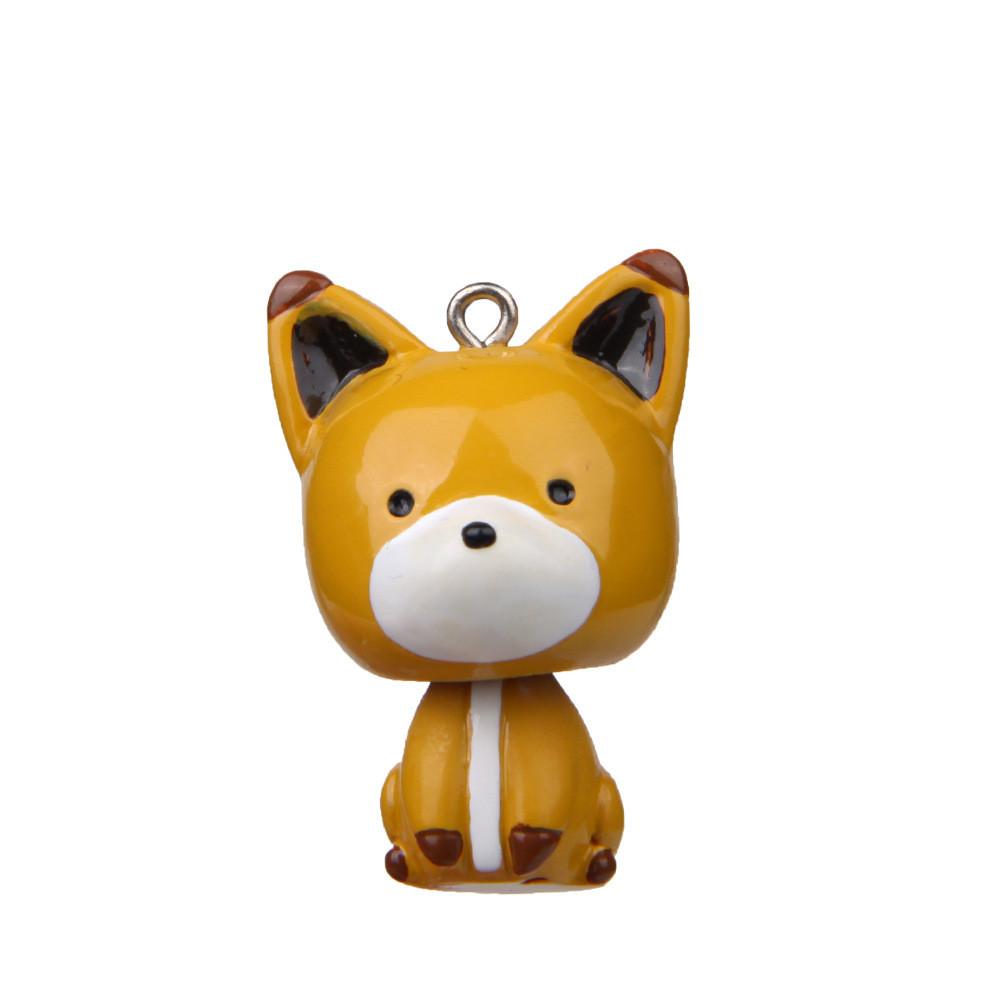Fox Raccoon Resin Figures Handcrafted Keychain Accessories For Celebrations Fox