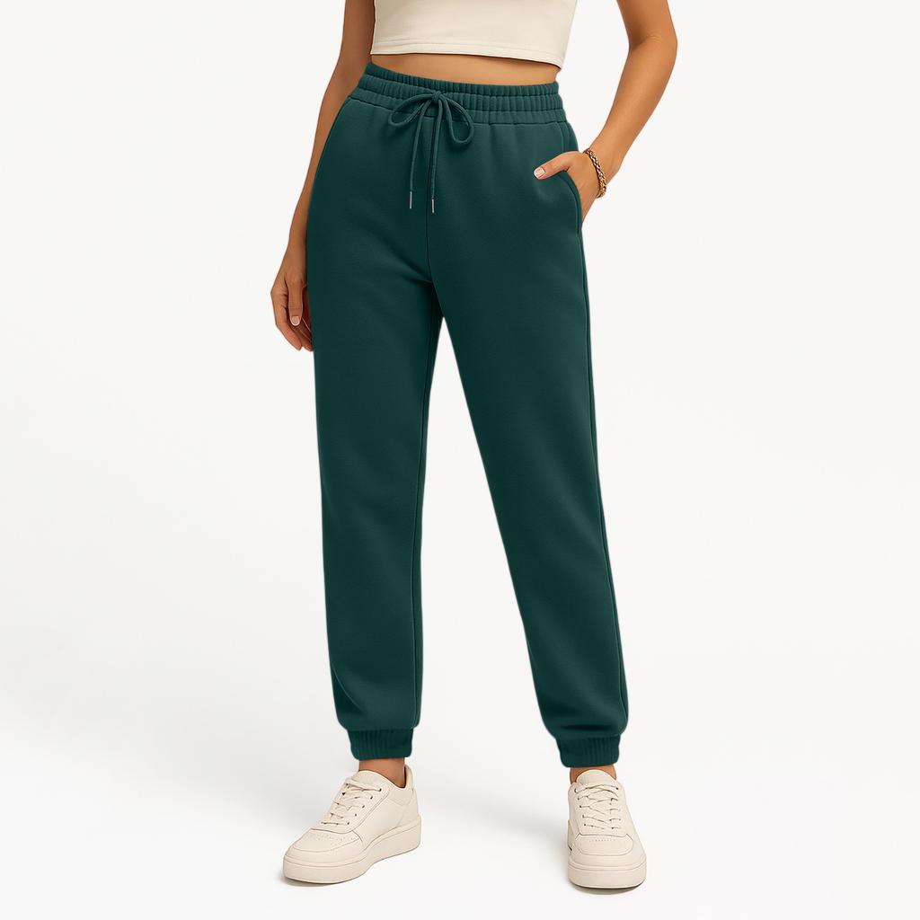 Women  Elastic Waist Cuff Pants Trousers Summer Loose Fit Hiking Jogger Pant With Pocket