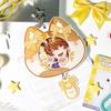 Cat Bow PVC Photocard Holder ID Card Badge Holder Photo Card Holders Transparent Display Protective Cover Backpack Pendant