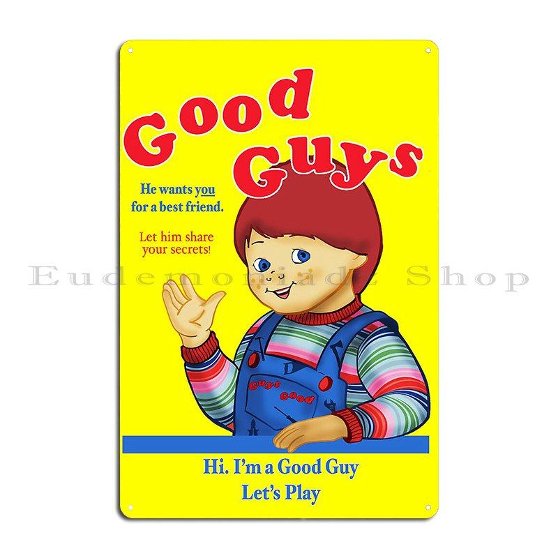 No More Mr. Good Guy Chucky Retro Movies Good Guys Fireman Child's Play Chucky Metal Party Cave Cinema Cinema Tin Sign Poster