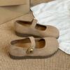 French Birkenstock Single Shoes Women's 2025 New Spring and Summer with Skirt Soft Flat Mary Jane Shoes Versatile Evening Doudou Shoes