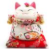 6 Zoll Maneki-Neko Keramik Japanische Glückskatze Winkende Glückskatze Figuren Glücksbringer Spardose Heimdekoration Ornamente