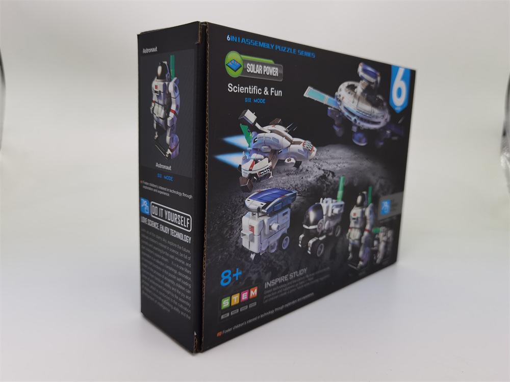 6-in-1 DIY Solar-Powered Space Building Blocks: Self-Assembled Car & Intelligent Robot Toy