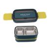 Double Layer Bento Box 316 Stainless Steel Compartment Portable Lunch Box with Cutlery for Work
