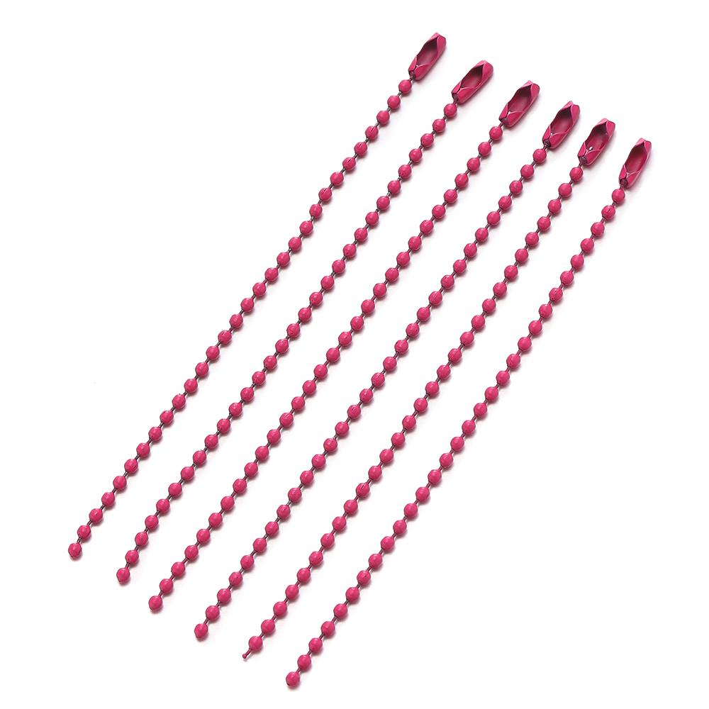 20Pcslot 1012Cm Iron Colorful Ball Bead Chain Fits Key Chain Dolls Label Hand Tag Connectors Diy Jewelry Making Supplies