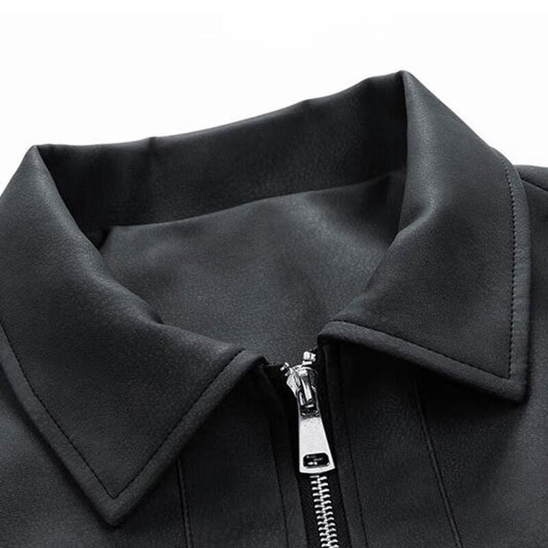 Jeanswest Men's Casual Faux Leather Jacket