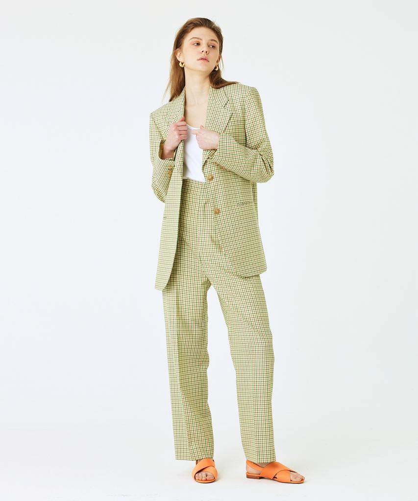 Hiloin High-Waisted Check Pants Hr19Spt02